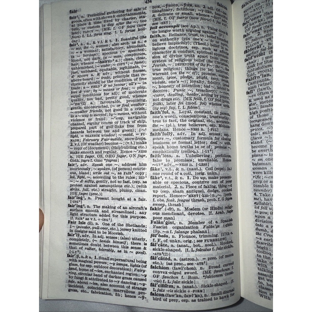 The Concise Oxford Dictionary Fifth Edition Oxford Press Hardcover-See Pictures - Picture 10 of 11